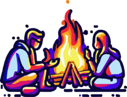 feu camping png graphique clipart conception