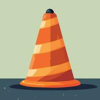 orange traffic cone object vector