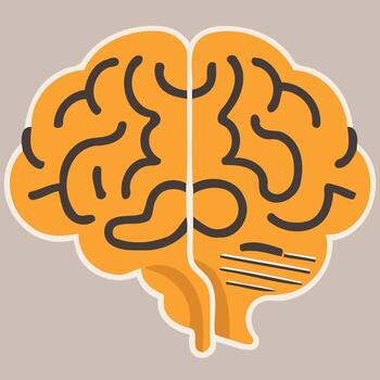 humano cerebro nervioso sistema logo vector