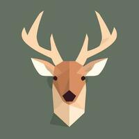 deer animal head logo vector