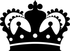 black and white silhouette crown object vector