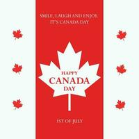 Primero julio Canadá día bandera vector