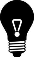 black and white lamp bulb object silhouette minimalistic vector illustration