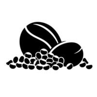 creative black and white coffee bean composition vector