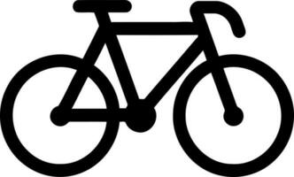 black silhouette of common bicycle vector