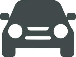 grayscale passenger car front view vector