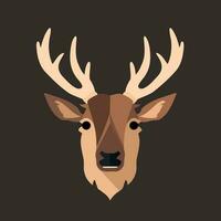 deer animal head logo vector