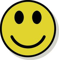 yellow face icon smiling happy vector