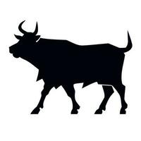 animal mamífero vaca adulto silueta negro y blanco vector