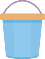 plastic blue bucket object vector