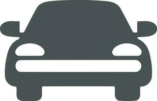 grayscale passenger car front view vector