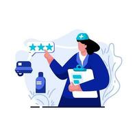 Clinical Nurse Specialist Flat Illustration Minimalist of Key Employees Healthcare Industry. Modern vector concepts for web page website development, mobile app