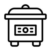 Slow Cooker Icon Design vector