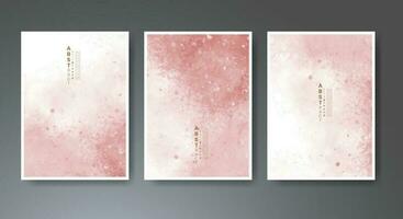 Set of creative hand painted abstract watercolor background. Design for your cover, date, postcard, banner, logo. vector