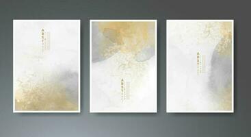 Set of creative hand painted abstract watercolor background. Design for your cover, date, postcard, banner, logo. vector