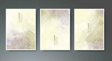 Set of creative hand painted abstract watercolor background. Design for your cover, date, postcard, banner, logo. vector