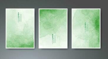 Set of creative hand painted abstract watercolor background. Design for your cover, date, postcard, banner, logo. vector