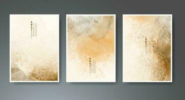 Set of creative hand painted abstract watercolor background. Design for your cover, date, postcard, banner, logo. vector