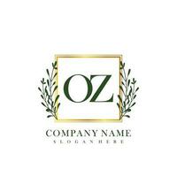 OZ Initial beauty floral logo template vector