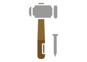 Hammer icon design template isolated illustration vector