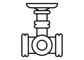 Valve icon line design template isolated illustration vector