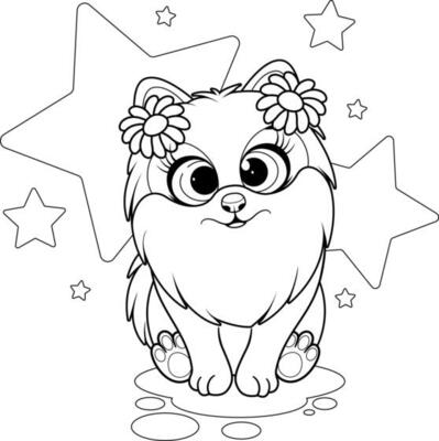 Dog Coloring Page Vector Art, Icons, and Graphics for Free Download