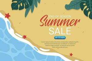 End of summer sale background in vector design