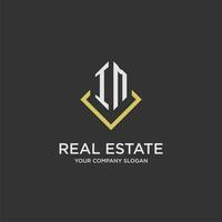 IM initial monogram logo for real estate with polygon style vector