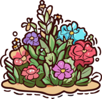 flower garden png graphic clipart design