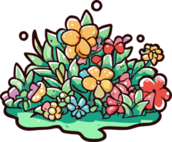 flower garden png graphic clipart design