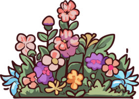 flower garden png graphic clipart design