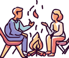 bonfire camping png graphic clipart design