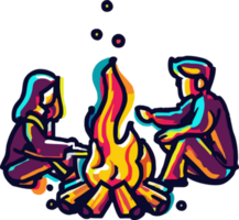 bonfire camping png graphic clipart design