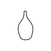 Vase Jar Flower Line Modern Simple Logo vector
