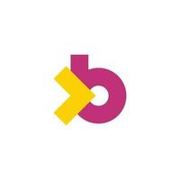 abstract letter b simple  arrow colorful target symbol logo vector