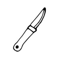 Hand drawn vector camping knife clipart. Isolated on white background drawing for prints, poster, cute stationery, travel design. High quality illustration