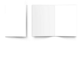 blanco doble folleto modelo diseño para publicación. png