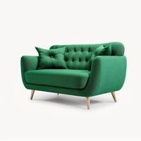 Modern sofa isolated. Illustration AI Generative photo
