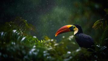 Toucan natural background. Illustration photo