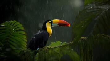 Toucan natural background. Illustration photo