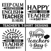 Vector Happy Teacher's day T-shirt Design.