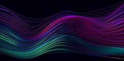 Colorful neon line background. Illustration photo