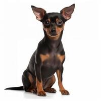 Pinscher dog isolated. Illustration photo