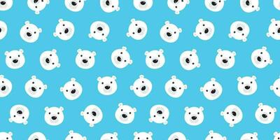 oso sin costura modelo vector polar oso panda osito de peluche antecedentes fondo de pantalla aislado repetir