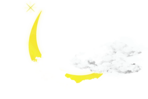 forme lune et nuage png