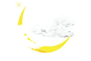 forme lune et nuage png