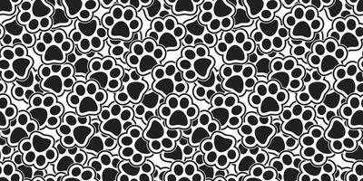 Dog Paw Seamless Pattern vector footprint Cat Paw puppy kitten background wallpaper isolated white