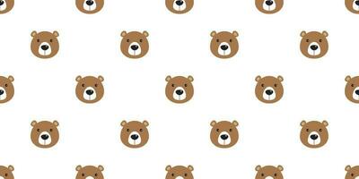 bear seamless pattern vector polar bear panda teddy isolated wallpaper tile background repeat cartoon