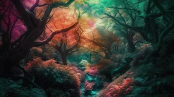 Dream magic forest. Illustration photo