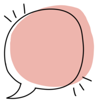 retro leeg grappig babbelen bubbels lijn kunst met roze schaduwen Aan transparant achtergrond. illustratie, toespraak bubbel en ballon png